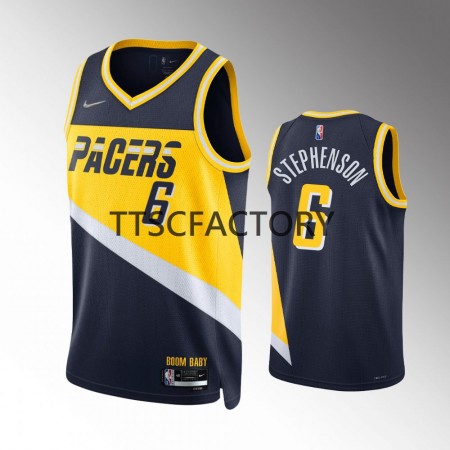 Camiseta Hombre NBA Indiana Pacers Lance Stephenson 6 Nike 2022-23 City Edition Navy Swingman